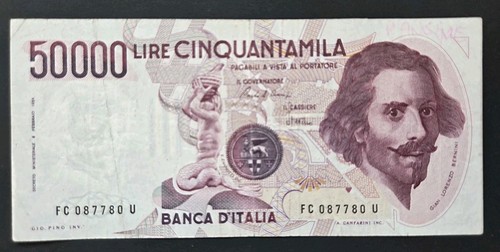 50000 lire bernini tipo - bernini, i
