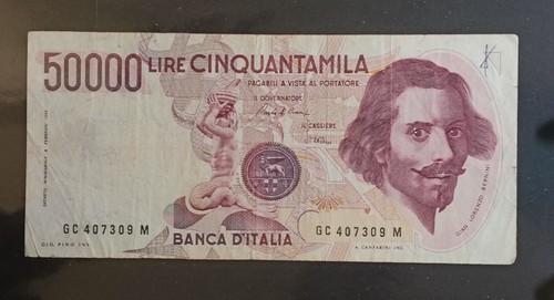 Italia banconota 50000 lire - italia,