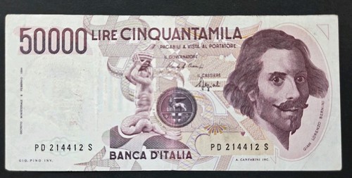 50000 lire bernini tipo - 50000, i